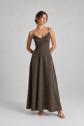 Sylvie Dress- Mahogany