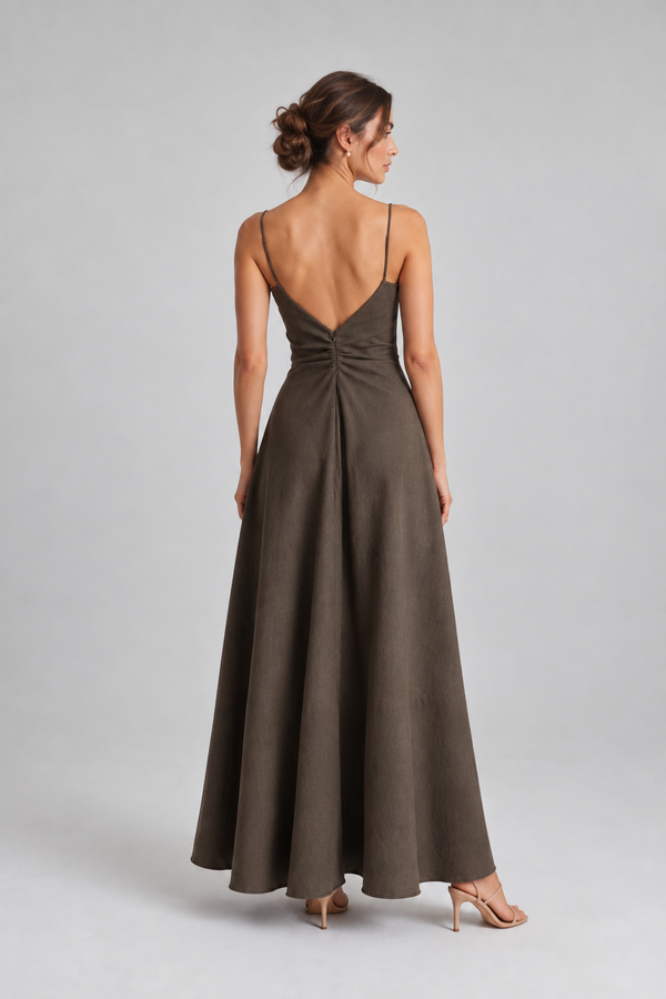 Sylvie Dress- Mahogany