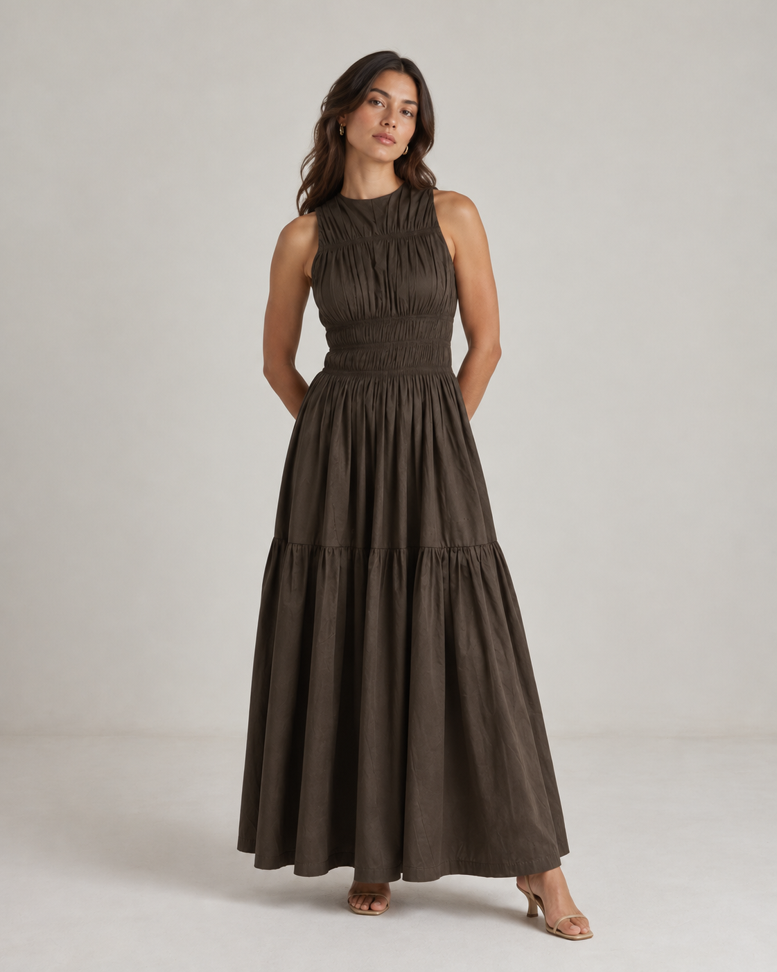 Stella Dress - Mahogany