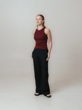 Paige Tank Top-Maroon