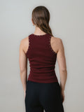 Paige Tank Top-Maroon