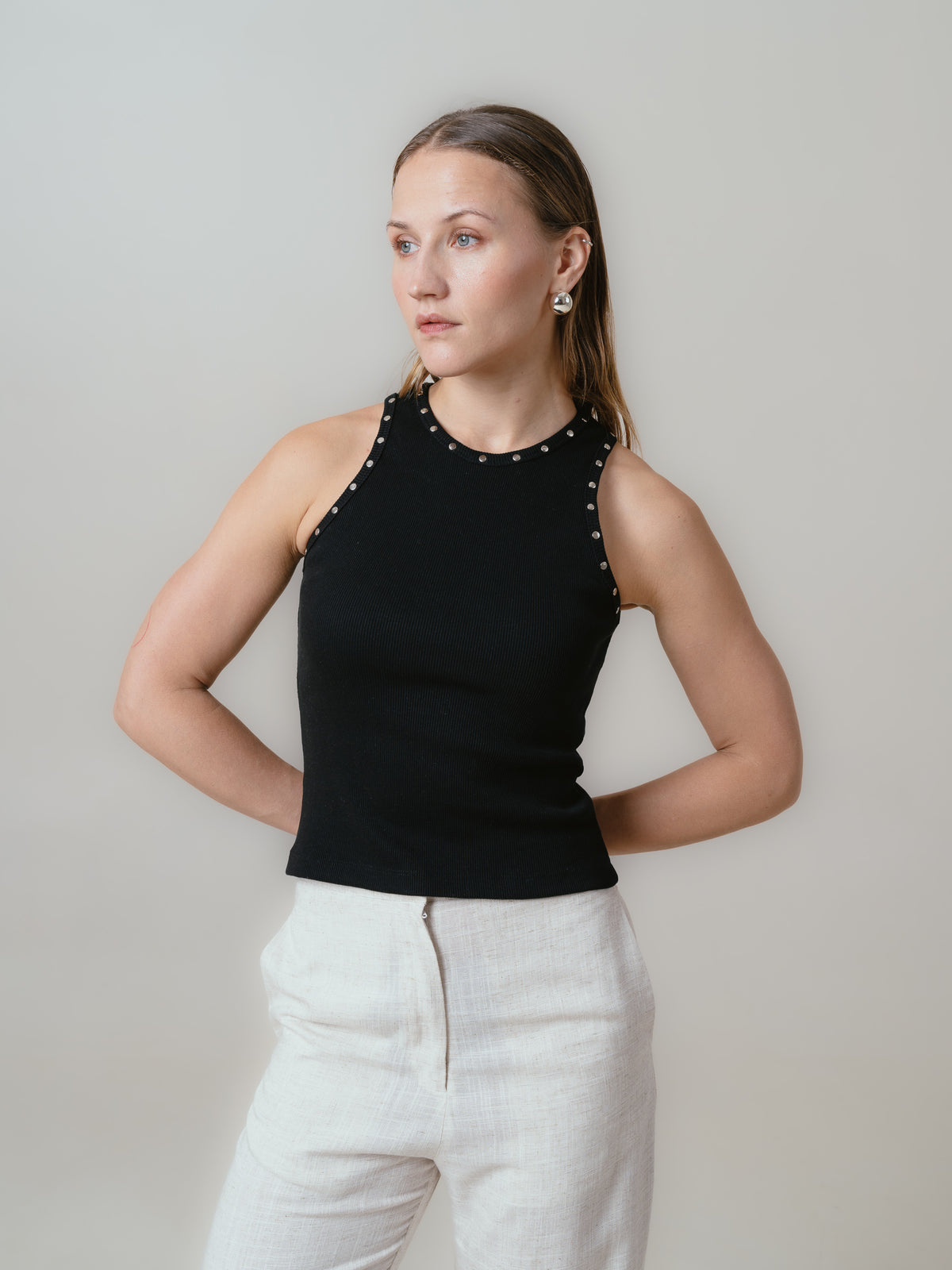 Paige Tank Top-Black
