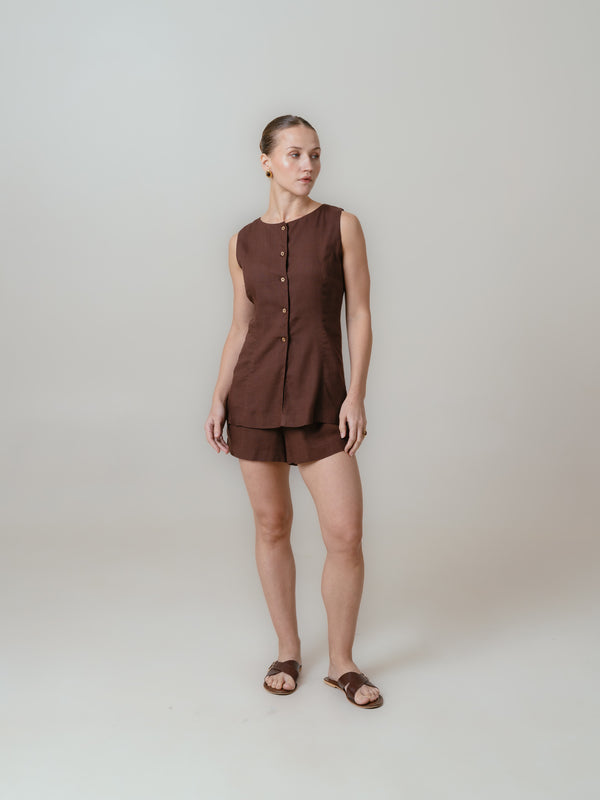 Celine Shorts-Brown